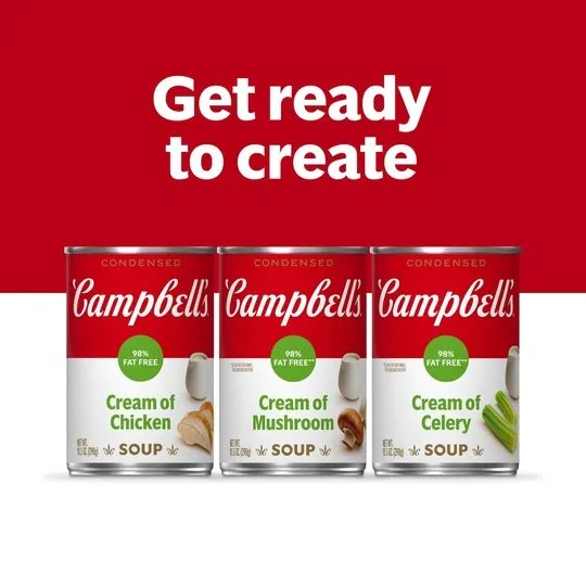 Campbell’s Condensed 98% Fat Free Cream of Chicken Soup, 10.5 Ounce Can