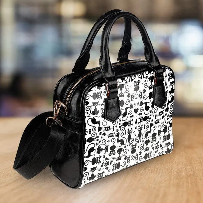 Cats White Handbag