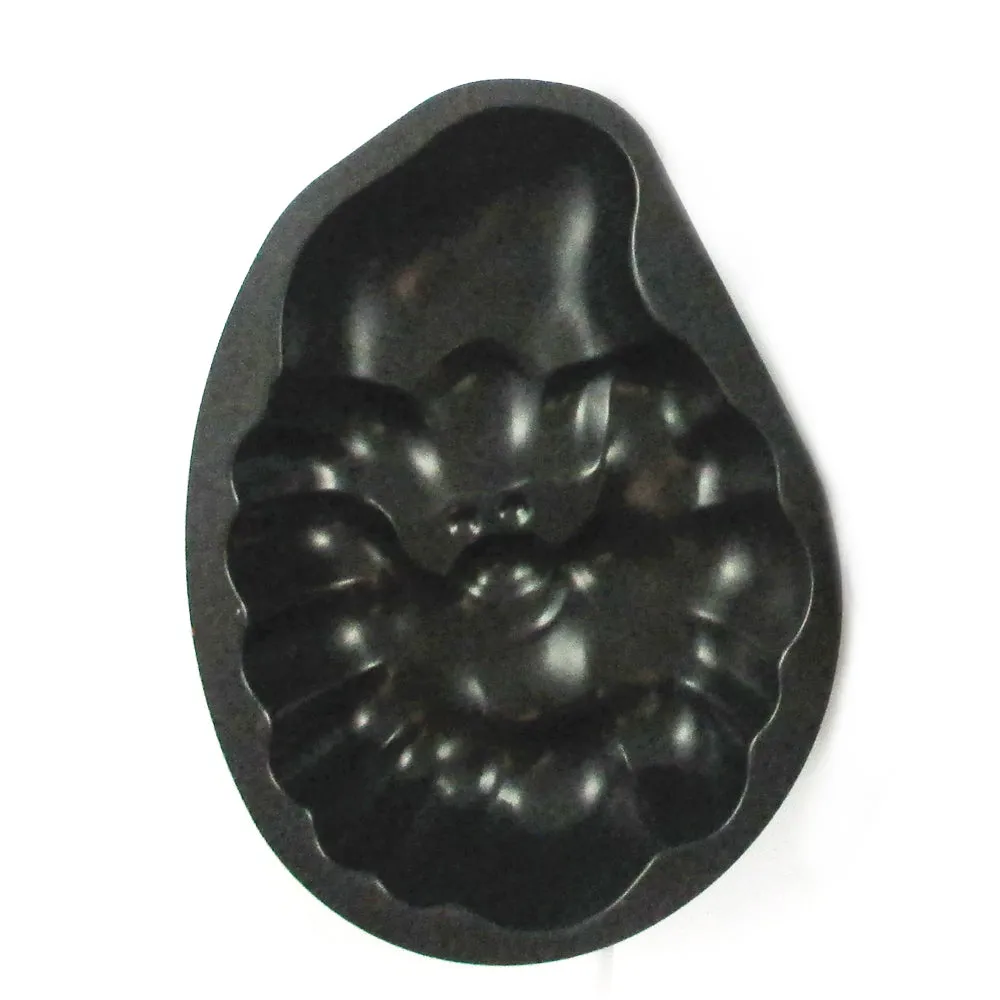 Christmas Santa Claus Baking Pan Mold Metal Cookie Mini Cake Stocking Stuffer !