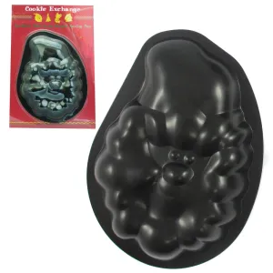 Christmas Santa Claus Baking Pan Mold Metal Cookie Mini Cake Stocking Stuffer !
