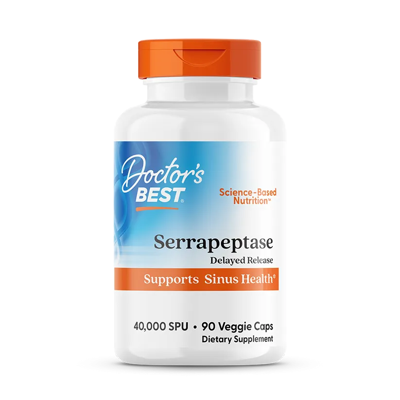 Doctor's Best Serrapeptase, 40,000 SPU, 90 Veggie Caps