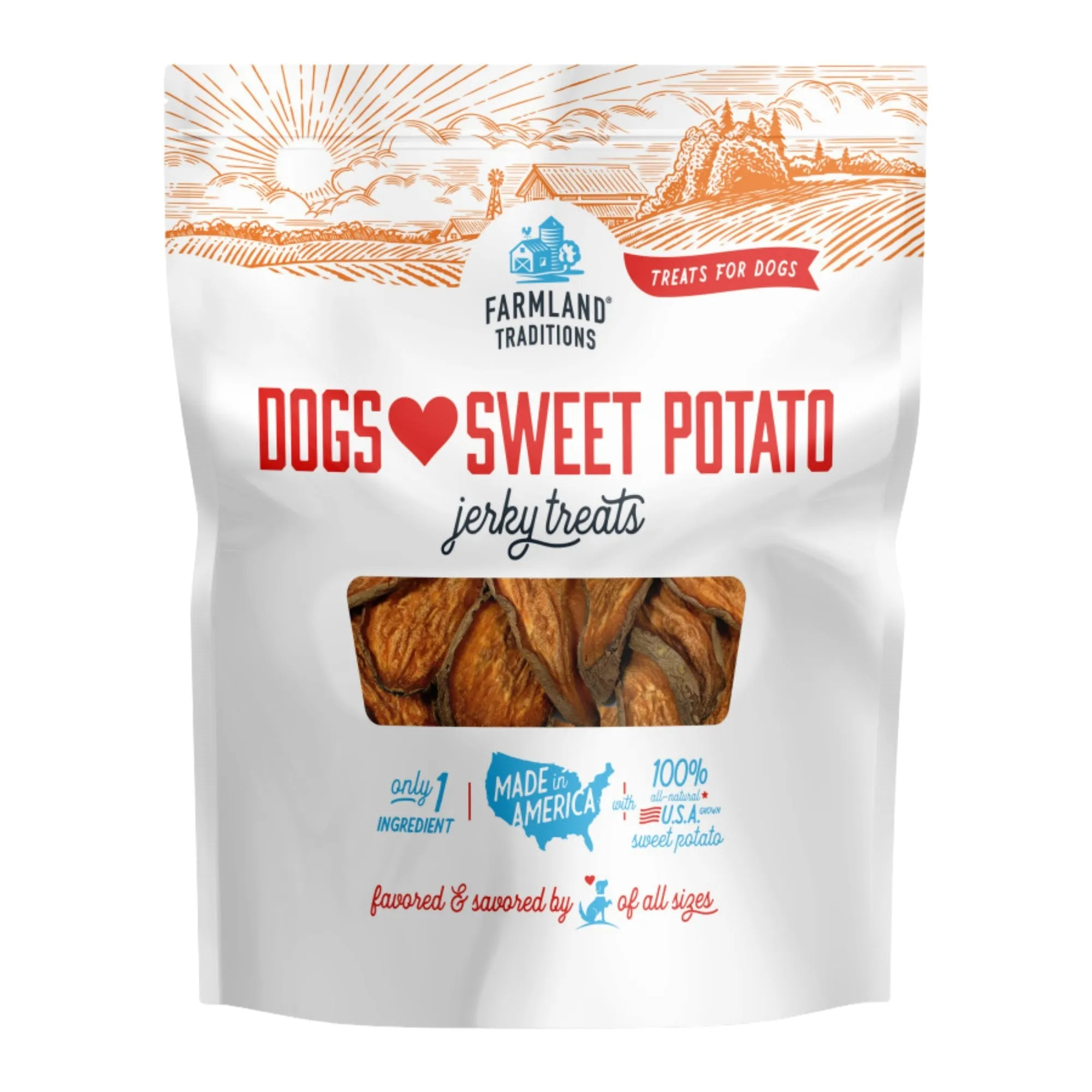 Farmland Traditions Dogs Love Sweet Potato Dog Treats 1ea/16oz.