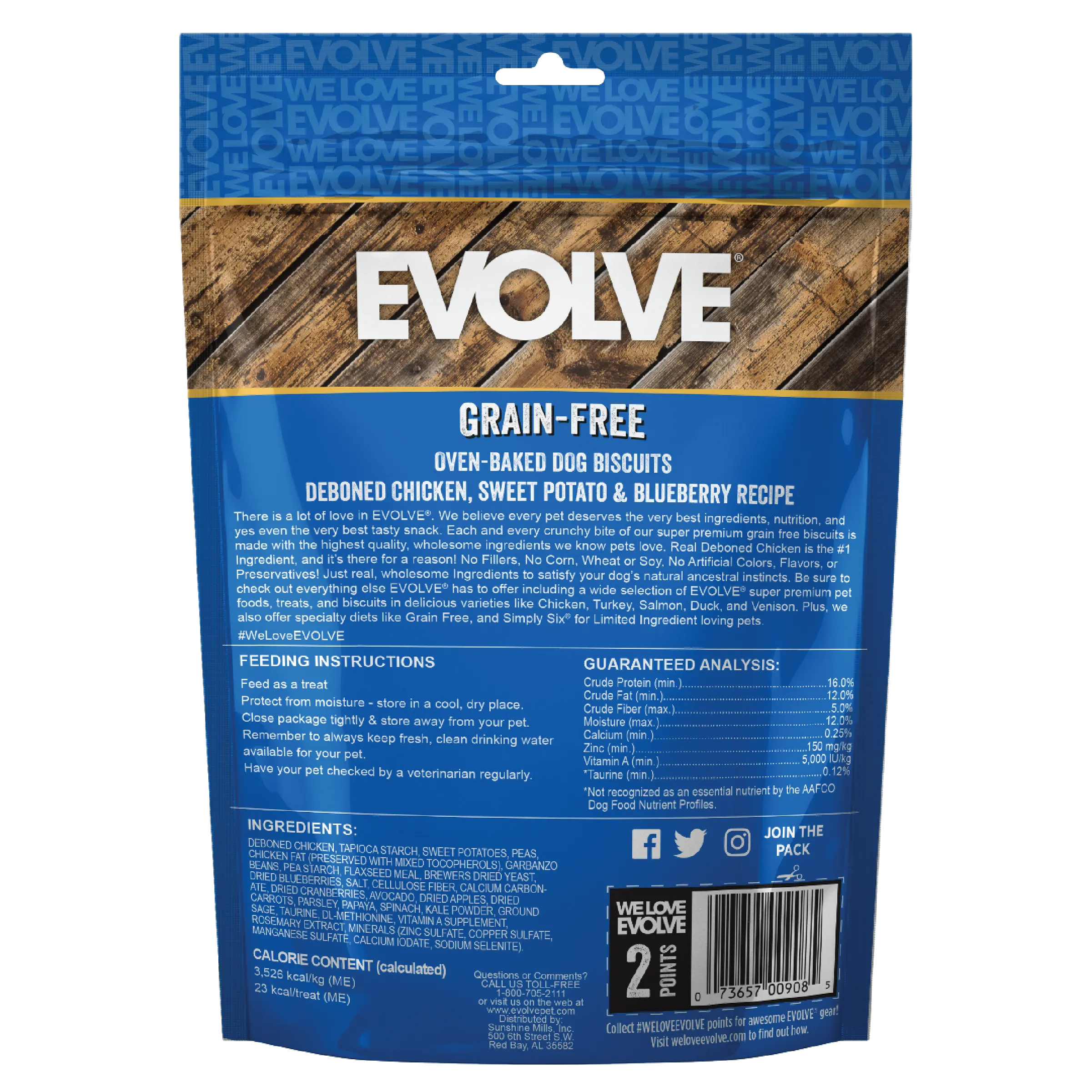 Grain Free Oven Baked Chicken Biscuits | 12 oz | Evolve