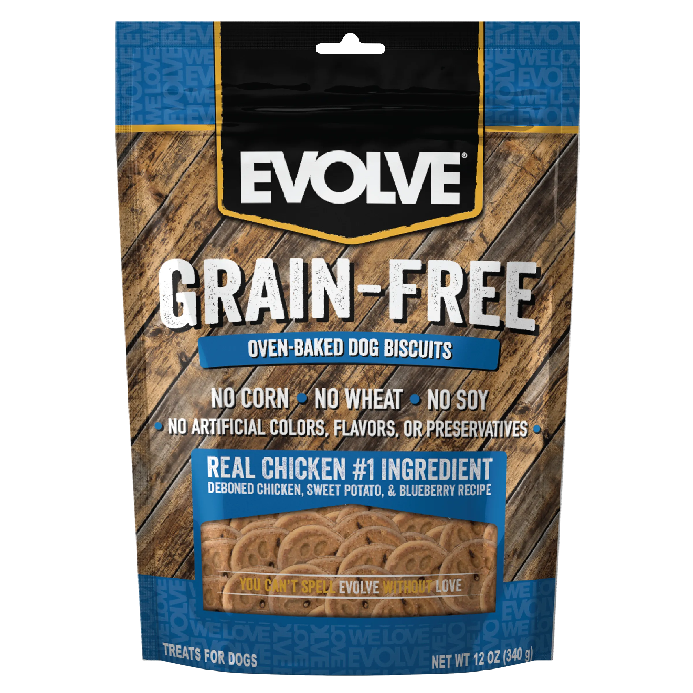 Grain Free Oven Baked Chicken Biscuits | 12 oz | Evolve
