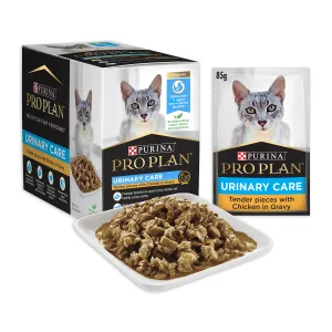 Pro Plan Urinary Care Chicken Adult Wet Cat Food Pouches 85g x 12