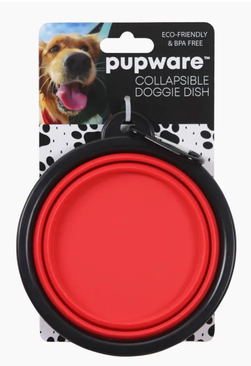 Pupware Collapsible Doggie Dish Bowl, Assorted