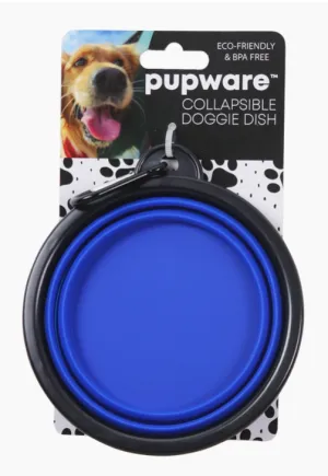 Pupware Collapsible Doggie Dish Bowl, Assorted