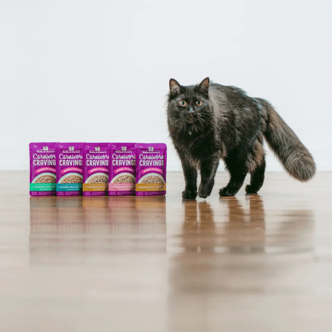 Stella & Chewy's Carnivore Cravings Chicken & Beef Morsels and Gravy Recipe Wet Cat Food
