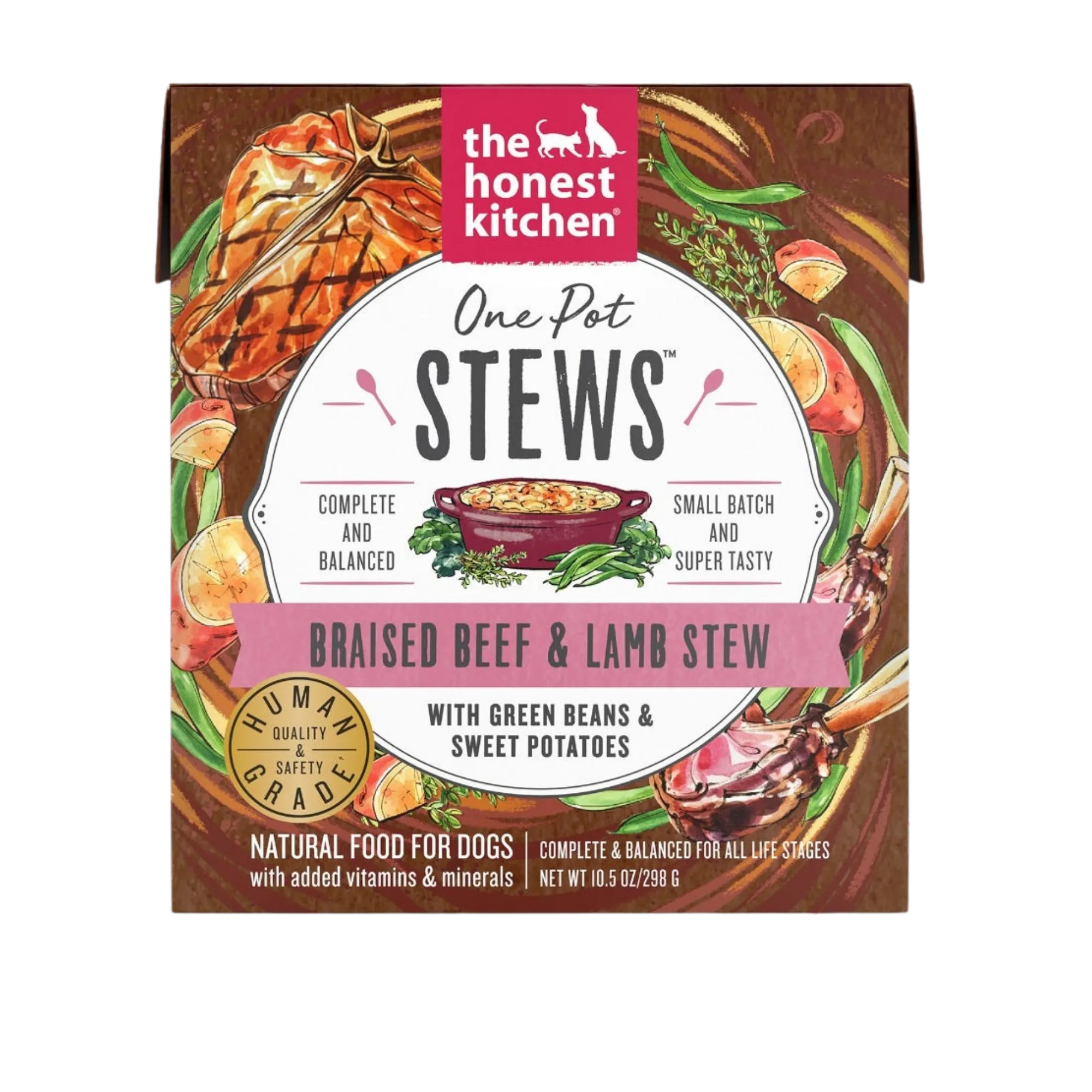 The Honest Kitchen One Pot Stews Braised Beef & Lamb Stew Wet Dog Food 10.5-oz