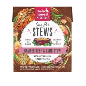 The Honest Kitchen One Pot Stews Braised Beef & Lamb Stew Wet Dog Food 10.5-oz