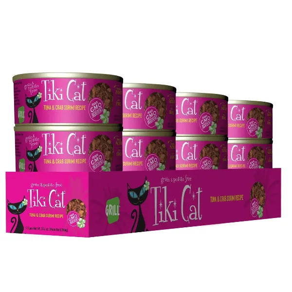 Tiki Cat Grill Tuna & Crab Surimi Recipe Canned Cat Food
