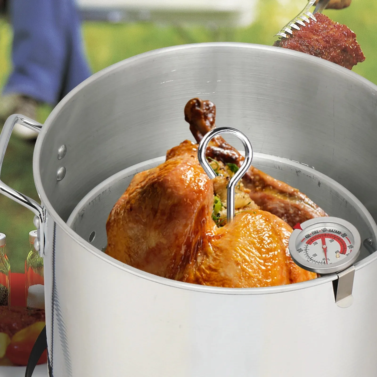 Zimtown 30QT Fish Fryer Turkey Fryer Outdoor Fryer 4 Piece Set Propane Boil Fryer Outdoor Cooking 54000BTU