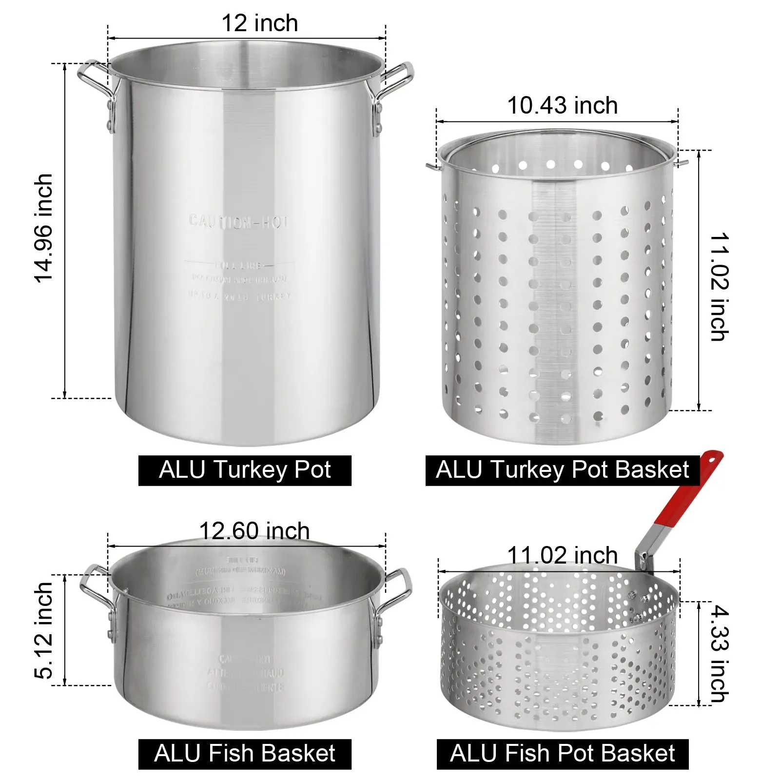 Zimtown 30QT Fish Fryer Turkey Fryer Outdoor Fryer 4 Piece Set Propane Boil Fryer Outdoor Cooking 54000BTU