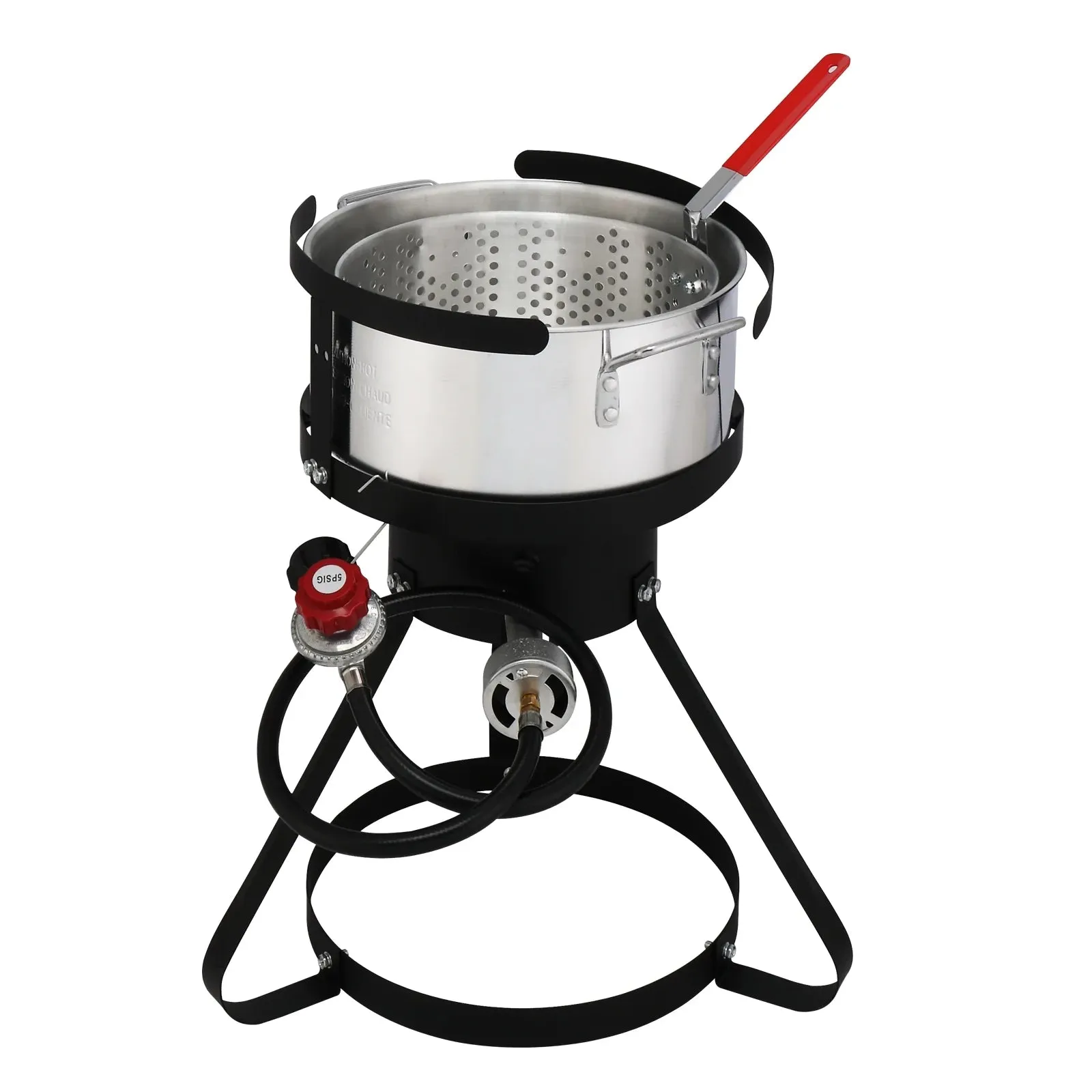 Zimtown 30QT Fish Fryer Turkey Fryer Outdoor Fryer 4 Piece Set Propane Boil Fryer Outdoor Cooking 54000BTU